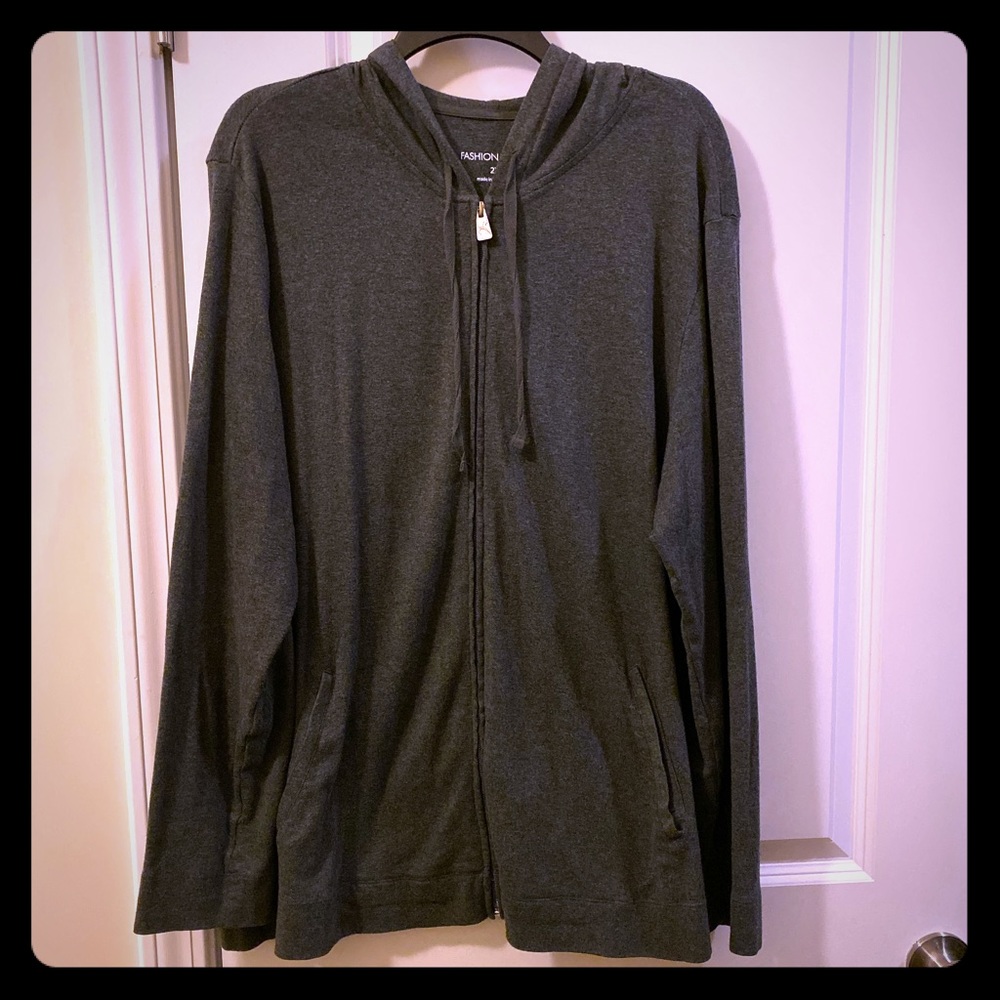 Lightweight zip front hoodie